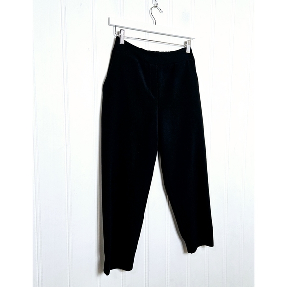 Rooka Pants - Rooka Pants Womens Size L Black Pull On Crop Jogger Hem Elastic Waistband
